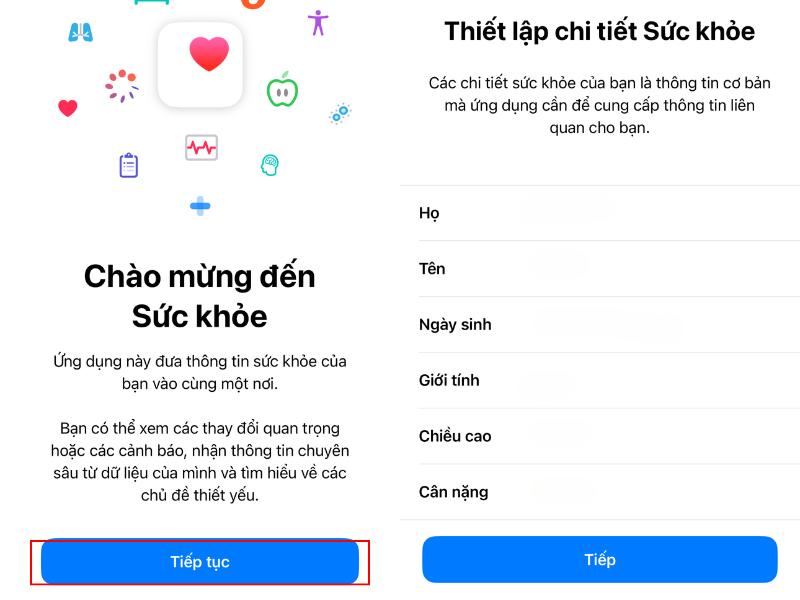 ứng dụng health sức khoẻ trên iPhone